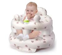 Zolirao - Asiento inflable para bebé de 3 a 36 meses, silla de suelo con bomba de aire integrada, sin BPA y fácil de limpiar, asiento de alimentación de apoyo con bonito diseño de oso (oso)