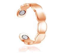 Zolkamery Anillos magnéticos, anillo de plata con potentes imanes, liso/corazón/hoja, anillo magnético para mujer, anillo ajustable abierto para el pulgar para niñas, anillo neutro Evercalm con caja