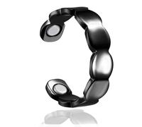 Zolkamery Vital Ring, 2026 Nuevo Anillo Magnético de Plata para Mujer, AntiAnxiety Ring con imanes, Simple, Flor, Corazón/Ondas, Anillo Vital Ajustable para Mejor Sueño, Anillo Magnético para Perder