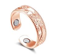 Zolkamery Vital Ring, 2026 Nuevo Anillo Magnético de Plata para Mujer, AntiAnxiety Ring con imanes, Simple, Flor, Corazón/Ondas, Anillo Vital Ajustable para Mejor Sueño, Anillo Magnético para Perder