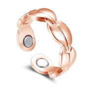 Zolkamery Vital Ring, 2026 Nuevo Anillo Magnético de Plata para Mujer, AntiAnxiety Ring con imanes, Simple, Flor, Corazón/Ondas, Anillo Vital Ajustable para Mejor Sueño, Anillo Magnético para Perder