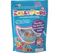 Zollipops Clean Teeth Lollipops - Sabores surtidos de 8 onzas - Caramelo anticaries sin azúcar con xilitol para una sonrisa saludable, ideal para niños, diabéticos, veganos y dieta keto