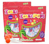 Zollipops Clean Teeth - Paletas de sandía, 6.1 onzas, disfruta de un refrescante sabor a sandía con bondad sin azúcar para una sonrisa saludable