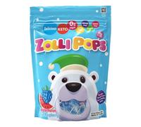 Zollipops Paletas de dientes limpios, caramelo anticavidad sin azúcar con xilitol para una sonrisa saludable, ideal para niños, diabéticos y dieta keto, natural, sandía y frambuesa azul, 5.8 onzas