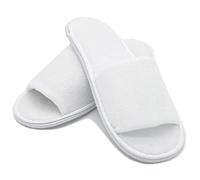 ZOLLNER 10 pares de zapatillas de viaje y hotel, blancas, de rizo, talla única