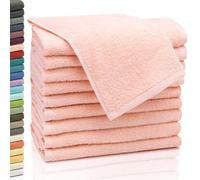ZOLLNER 10 Toallas de tocador, 30x50 cm, algodón, 420 g, Rosa