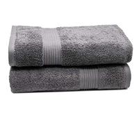 ZOLLNER 2 Toallas de baño Grandes 100x150 cm 100% algodón, Gris