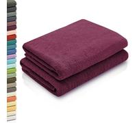 ZOLLNER 2 Toallas de Ducha, 70x140 cm, Morado, algodón