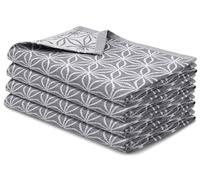 ZOLLNER 4 paños de Cocina - 50 x 70 cm - 100% algodón - Color Antracita - fáciles de cuidar - Lavables hasta 60 °C - Standard 100 by Oeko-Tex - Calidad hotelera