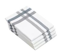 ZOLLNER 4 paños de Cocina de algodón, 50x70 cm, Blanco y Gris