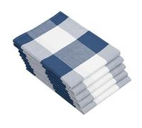 ZOLLNER 5 paños de Cocina de algodón en 50x70 cm - paños de Cocina Muy absorbentes en Azul a Cuadros - Lavables hasta 60°C - Calidad hostelería - Certificado Oeko Tex®
