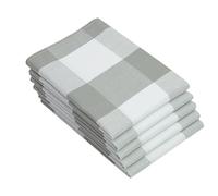 ZOLLNER 5 paños de Cocina de algodón en 50x70 cm - paños de Cocina Muy absorbentes en Gris a Cuadros - Lavables hasta 60°C - Calidad hostelería - Certificado Oeko Tex®