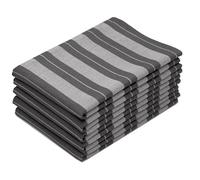 ZOLLNER 5 paños de Cocina Grandes 100% algodón, 50x70 cm, Rayas Grises