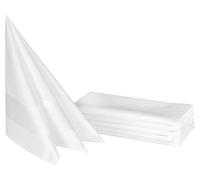 ZOLLNER 6 servilletas de Tela Blancas 50x50 cm, 100% algodón Orla Satinada