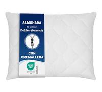 ZOLLNER Almohada : Fabricada en Europa, Relleno de poliéster, Funda de Tejido Mixto, Lavable a 60 °C, 60 x 80 cm, Calidad de Hotel
