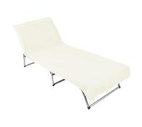 ZOLLNER Funda Protectora - Toalla de Playa Suave y Absorbente de 75x215 cm - Lavable hasta 60°C - algodón Color Crema - sujeción Firme Gracias a la Capucha Cosida - certificación Oeko Tex®