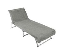 ZOLLNER Funda Protectora - Toalla de Playa Suave y Absorbente de 75x215 cm - Lavable hasta 60°C - algodón Color Gris - sujeción Firme Gracias a la Capucha Cosida - certificación Oeko Tex®