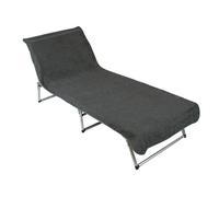 ZOLLNER Funda Protectora - Toalla de Playa Suave y Absorbente de 75x215 cm - Lavable hasta 60°C - algodón Color Gris Oscuro - sujeción Firme Gracias a la Capucha Cosida - certificación Oeko Tex®