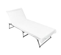 ZOLLNER Funda Protectora - Toalla de Playa Suave y Absorbente de 75x215 cm - Lavable hasta 60°C - algodón Color Blanco - sujeción Firme Gracias a la Capucha Cosida - certificación Oeko Tex®