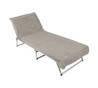 ZOLLNER Funda Protectora - Toalla de Playa Suave y Absorbente de 75x215 cm - Lavable hasta 60°C - algodón Color Gris Piedra - sujeción Firme Gracias a la Capucha Cosida - certificación Oeko Tex®