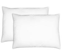 ZOLLNER Juego de 2 Almohadas - Fabricadas en Alemania - Relleno de poliéster - Funda de poliéster Lavables a 60 °C - 40 x 60 cm - Calidad hotelera - Certificación Oeko Tex®
