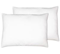ZOLLNER Juego de 2 Almohadas - Fabricadas en Alemania - Relleno de poliéster - Funda de poliéster Lavables a 60 °C - 50 x 70 cm - Calidad hotelera - Certificación Oeko Tex®