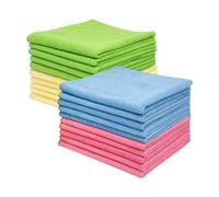 ZOLLNER Juego de 20 paños de Microfibra para un Brillo sin Rayas: paños de Limpieza sin Pelusa y Muy absorbentes, Lavables hasta 60 °C, Multicolores, 40x40 cm, Calidad de Hotel