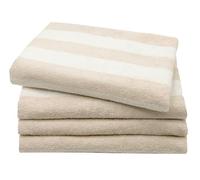 ZOLLNER Juego de 4 Toallas de Lavabo Grandes, 100% algodón, 50x100 cm, Beige