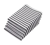 ZOLLNER Juego de 5 paños de Cocina de algodón en 50x70 cm - paños de Cocina Muy absorbentes y duraderos - Lavables hasta 60°C - en Rayas Negras - Calidad hostelería - Certificado Oeko Tex®