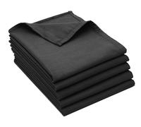 ZOLLNER Juego de 5 paños de Cocina de algodón en 50x70 cm - paños de Cocina superabsorbentes y robustos - Lavables hasta 60°C - Negro - Calidad hotelera - Certificado Oeko Tex
