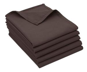 ZOLLNER Juego de 5 paños de Cocina de algodón en 50x70 cm - paños de Cocina superabsorbentes y robustos - Lavables hasta 60°C - marròn - Calidad hostelería - Certificado Oeko Tex®