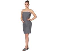 ZOLLNER Kilt de sauna para mujer en piqué de algodón, con cintura elástica y cierre en la cabeza, práctico bolsillo con cremallera, lavable hasta 60 °C, certificado Oeko Tex®, 337