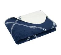 ZOLLNER Manta Grande para Cama y sofá 150x200 cm, 60% algodón, azúl Blanco