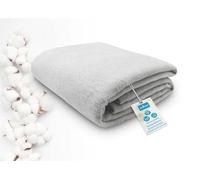 ZOLLNER Manta Grande para Cama y sofá, 150x200 cm, 60% algodón, Gris Claro