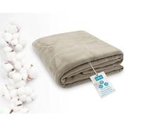 ZOLLNER Manta Grande para Cama y sofá, 150x200 cm, 60% algodón, marrón Claro
