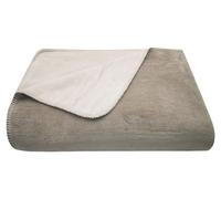 ZOLLNER Manta Grande para Cama y sofá, 220x240 cm, 420 g/m², Beige Gris