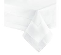 ZOLLNER Mantel Blanco Rectangular de algodón, 140x180 cm, con Orla Satinada