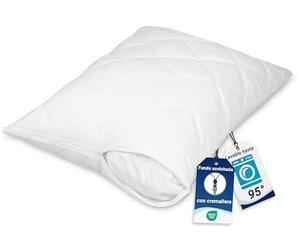 ZOLLNER Protector de Almohada Acolchado en 50x70 cm - Funda Protectora Transpirable con Cremallera - Mezcla de algodón - Lavable hasta 95°C - Calidad hotelera - Certificado Oeko Tex®