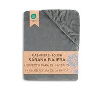 ZOLLNER Sábana Bajera de 140-160 x 200 cm, con Banda elástica integrada, Microfibra, en Color Gris, Lavable a 30 °C, Calidad hotelera, con certificación Oeko Tex®