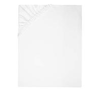 ZOLLNER Sábana Bajera de 160 x 200 cm, con elástico Incorporado, algodón, Lavable a 95 °C, Calidad hotelera, certificación Oeko Tex®