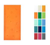 ZOLLNER - Set de 1 - Toalla de Playa - Naranja - 100x200 cm - 100% algodón - XXL - Absorbente - Lavable a 60 °C - Calidad HOTELERA