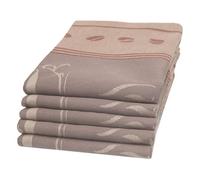 ZOLLNER Set de 5 paños de Cocina de algodón, 50x70 cm, marrón