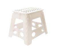 ZOLLNER Taburete plegable escalonado de 30 cm, blanco. Taburete de cocina y baño