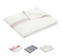 ZOLLNER Toalla de Playa 100% algodón, 70x180 cm, Blanca.