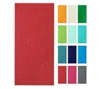 ZOLLNER Toalla de Playa Grande, 100x200 cm, 100% algodón, roja