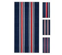 ZOLLNER Toalla de Playa Grande 100x200 cm, algodón Aterciopelado azúl a Rayas