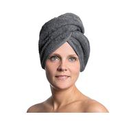 ZOLLNER Turbante para el Pelo en Blanco - Toalla Suave para el Pelo con Cierre de botón - Secado rápido - Lavable hasta 60 °C - Algodón