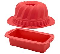 ZOLLNER24 Juego de 2 moldes de repostería de silicona, para tartas y bizcochos