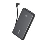 Zolo Power Bank 10000 mAh 22,5 W Banco de energía de Carga rápida con Cable USB-C Integrado [Certificado CCC]