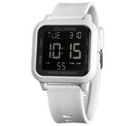 zolohoni Square Men's Digital Watch Big Numbers Dial Large Face Waterproof LED Watches with Alarm Date Stopwatch
